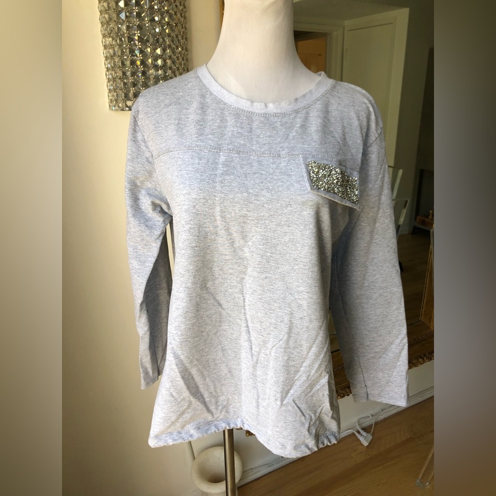 My Luna brand gray sweater size small made in Italy